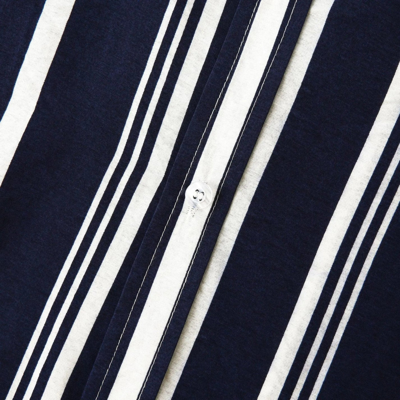 Striped Summer Shirt - Navy Blue
