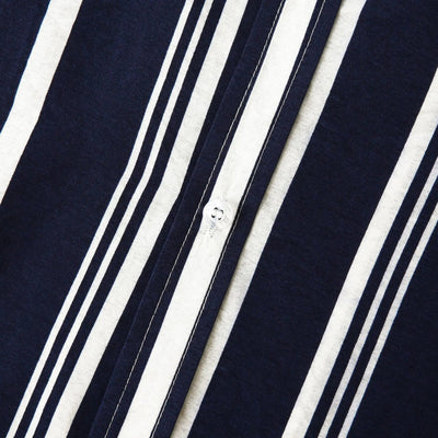 Striped Summer Shirt - Navy Blue