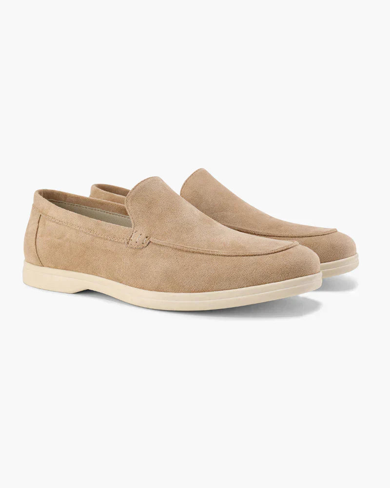 Suede Comfort Loafers – Light Brown
