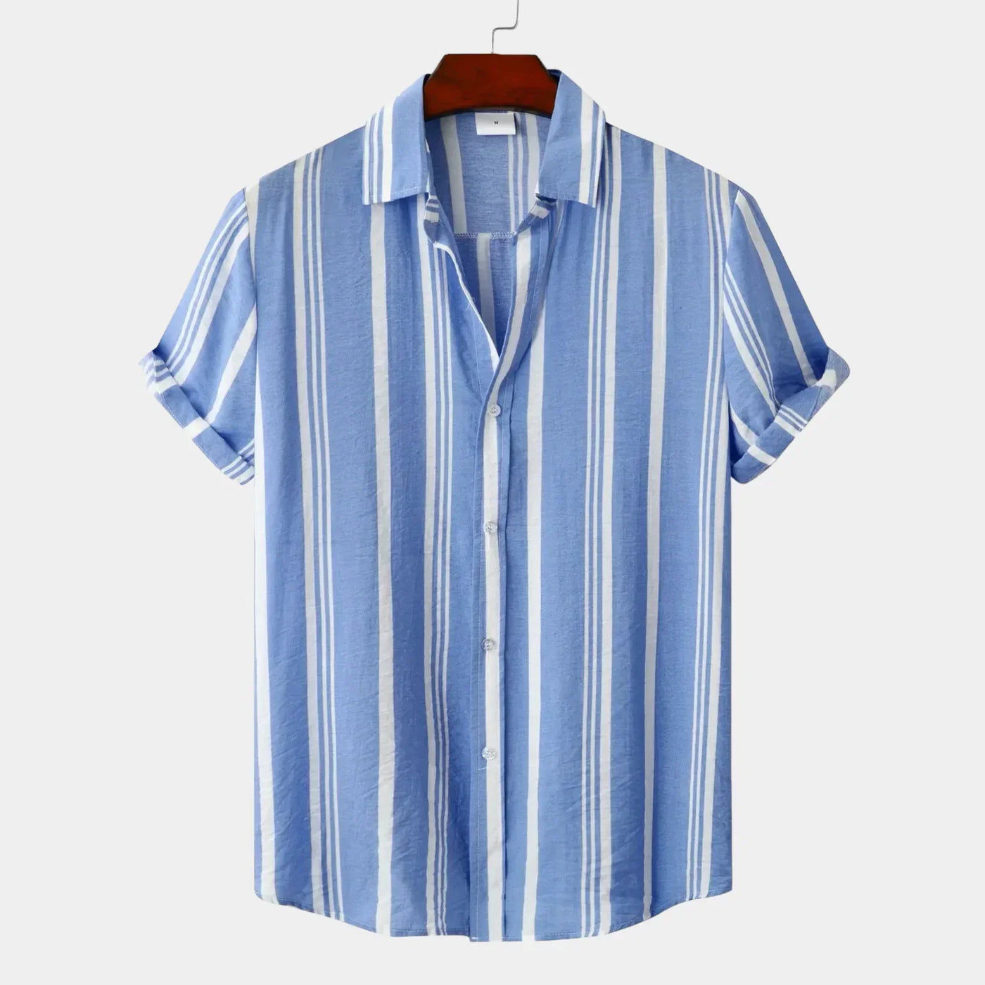 Striped Summer Shirt - Sky Blue