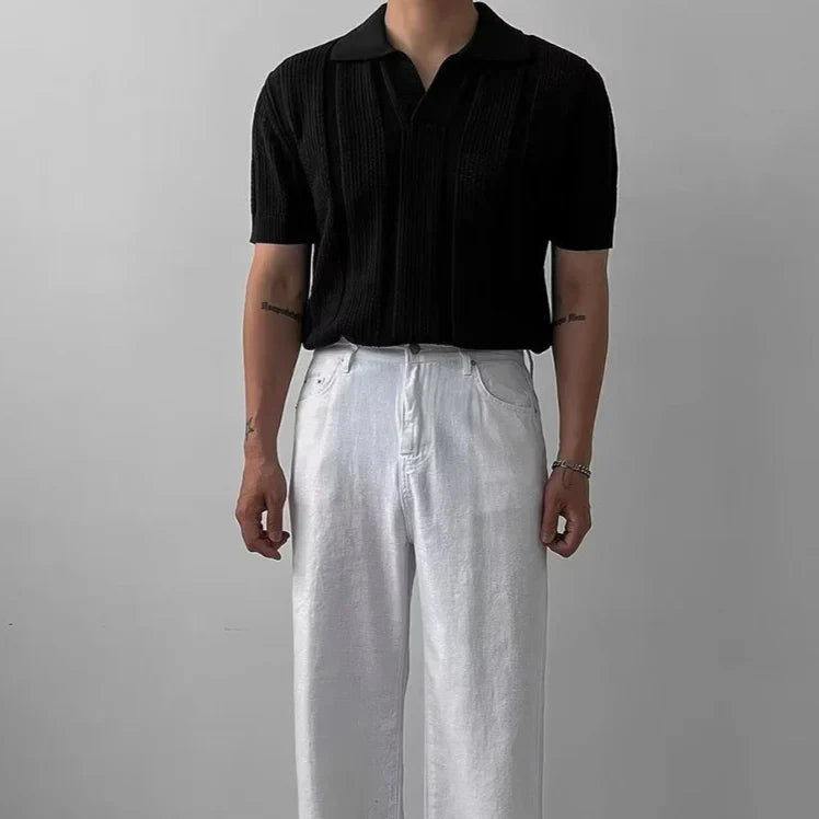 Riviera Knit Polo – Black