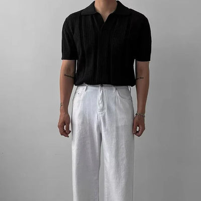 Riviera Knit Polo – Black