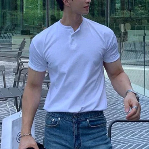 Regal Henley Polo - WHITE