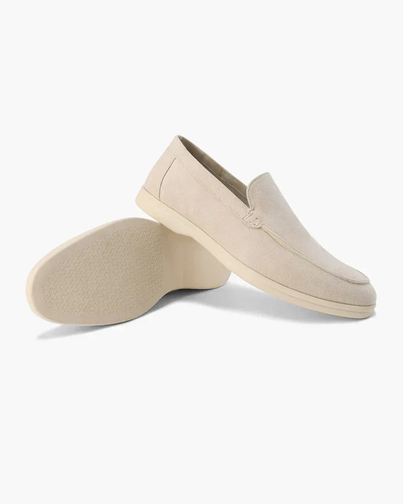 Suede Comfort Loafers – Beige