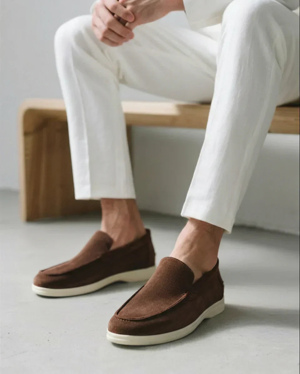 Suede Comfort Loafers – Chocolate