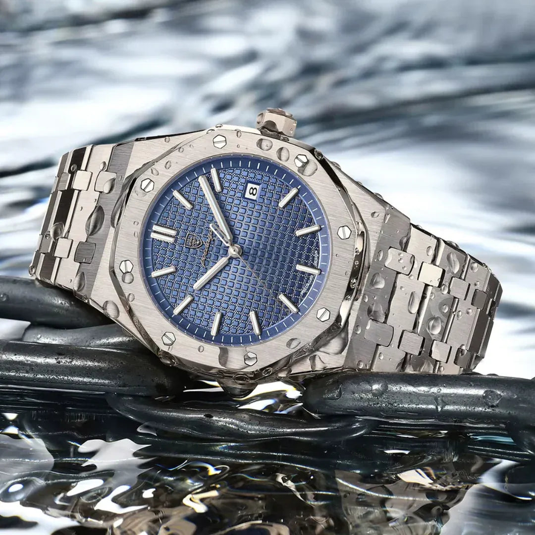 Octagon Steel Watch – Blue