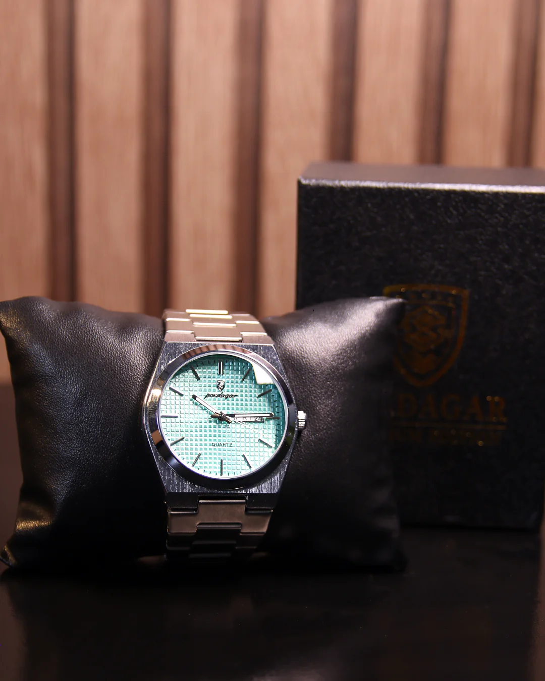 Mint Grid Steel Watch